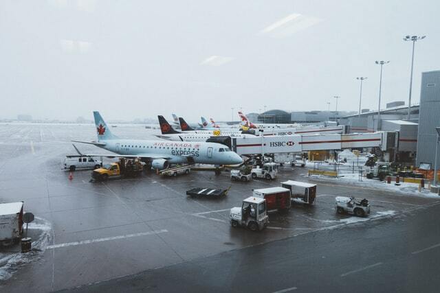 Cargo airplane at airport